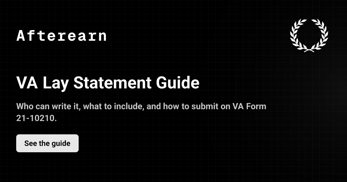 VA Lay Statement: What It Is, Who Can Write It, and When to Use VA Form ...